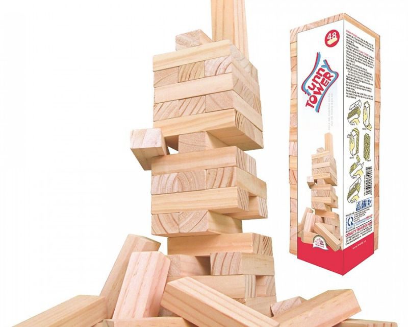 Đồ chơi rút gỗ loại lớn 48 miếng Funny Tower – Forkids Việt Nam