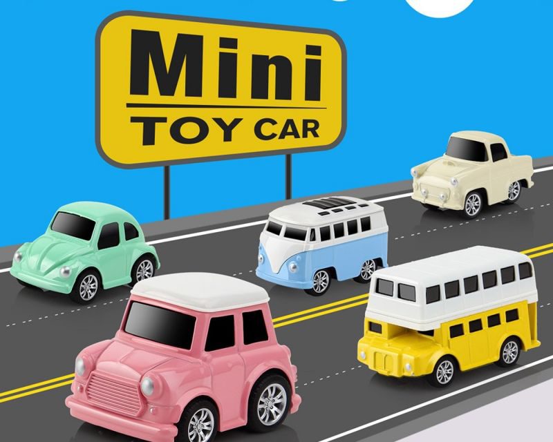 Bộ 8 chiếc ÔTô cổ đồ chơi mô hình Bằng Sắt siêu cute